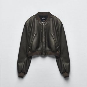 Zara Faux Leather Bomber